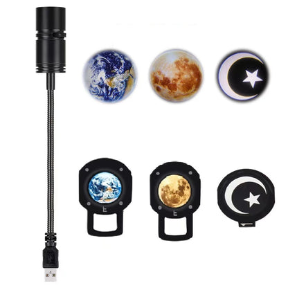 Mini 360° Adjustable Moon &amp; Star Projector Lamp